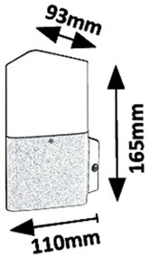 Rabalux 7988 - Aplică perete exterior ZADAR 1xE27/15W/230V IP44
