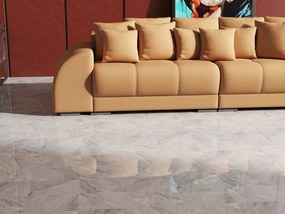 Canapea extensibilă dumonde cu 2 lăzi de depozitare si sezut confortabil din spuma high-density, Verona Enjoy Mango 310x100 cm