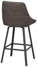 Scaune de bar gri 2 buc. (înălțime șezut 65 cm) Alison – Rowico