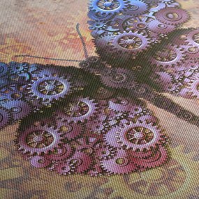 Tablou - Fluture steampunk (cu ceas) (90x30 cm)