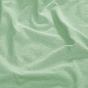 decoDoma Cearșaf elastic jersey cu elastan verde 90 x 200 cm