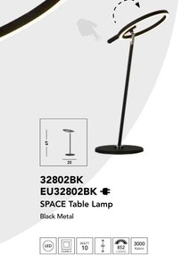 Veioza, Lampa de masa LED stil modern Space