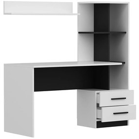 Masă PC Aslan (Alb + Negru). 1088786