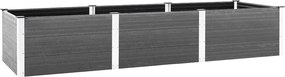 vidaXL Strat înălțat de grădină, gri, 300x100x54 cm, WPC