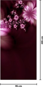 Fototapet pentru ușă - Flori abstract (95x205cm)