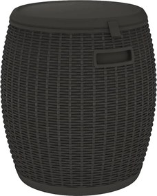 vidaXL Cutie depozitare de grădină 4 în 1, negru, polipropilenă