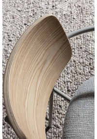 Set de scaune de sufragerie gri deschis/în culoare naturală cu cotiere tapițat Nour – MOME