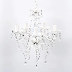 vidaXL Candelabru, 5 becuri, transparent
