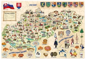 Puzzle Harta Slovaciei Popular , 160 piese