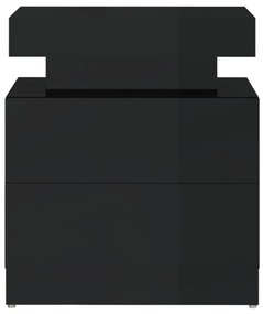 Noptiera, negru extralucios, 45x35x52 cm, PAL 1, negru foarte lucios