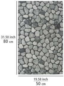 Covoraș de baie gri din plastic 50x80 cm Sassi – Wenko