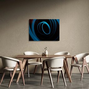 Tablou pe sticlă cu linie albastră (70x50 cm)