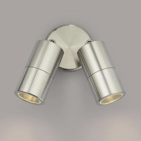 Där Lighting ORT0968 - Aplica LED de exterior ORTEGA, spot montat pe perete, 2xGU10/5W/230V, IP65, cromat