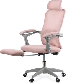 Scaun ergonomic OFF 430 roz, spătar mesh și reglaj pe înălțime