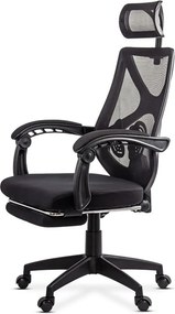 OFF 636 negru - scaun ergonomic din mesh cu suport picioare