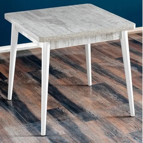 Masa bucatarie Brigitte, patrat, culoare alb 80 cm