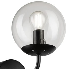 Brilagi - Lampă de perete MALIVA 1xE14/15W/230V negru/transparent