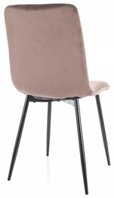 Scaun de bucătărie Freville Velvet, maro