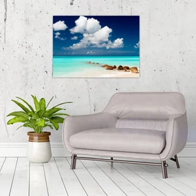 Tablou -  Plaja tropică (70x50 cm), în 40 de alte dimensiuni noi