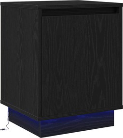 vidaXL Dulap de noapte Stejar Negru 39 x 34,5 x 50 cm Lemn compozit