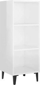 vidaXL Servantă, alb extralucios, 34,5x32,5x90 cm, lemn compozit