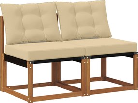 vidaXL 2 Bucată Canapea centrală pentru exterior