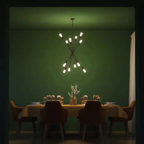 Lustra din alama cu 12 surse de lumina Sputnik