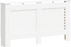 vidaXL Mască pentru calorifer, MDF, 152x19x81,5 cm, alb