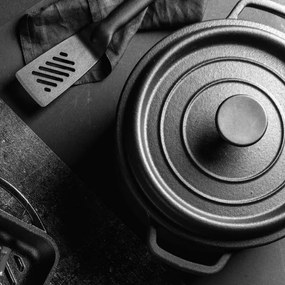 Cratita din fonta Muhler Tika MR-2448CI, 24x10,5 cm, 3,4 L, Inductie, Negru