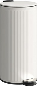 HOMCOM Coș de gunoi 30 L cu capac soft-close, metal și PP, crem | Aosom Romania