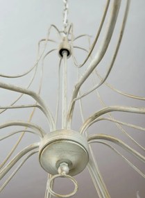 Candelabru design rustic cu 8 brate Vela, ivory
