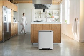 Cos de gunoi Brabantia Bo Pedal 1003182, 60 l, Inchidere usoara, Baza antiderapanta, Alb