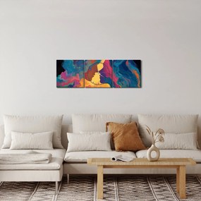 Tablou - Dragoste cosmică (cu ceas) (90x30 cm)