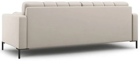 Canapea Bali 4 locuri stofa/picioare negre L217 cm