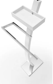 Valet de haine 117x32 cm crom