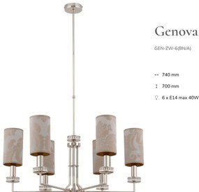 Candelabru 6 brate design clasic realizat manual Genova