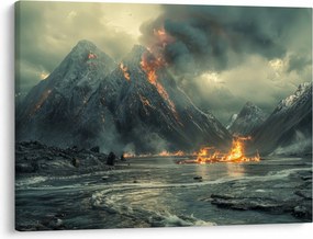 Tablou - Erupție vulcanică (70x50 cm)