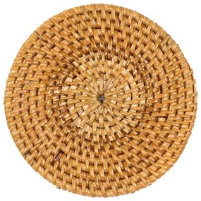 Coasters în culoare naturală închisă cu suport 6 buc. din ratan – Tiseco Home Studio