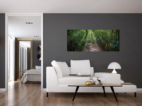 Tablou - Razele solare în junglă (120x50 cm)