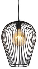 Lampă suspendată de design neagră - Wire Ario