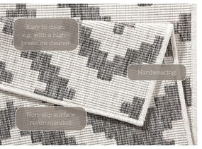 Covor pentru exterior NORTHRUGS Malta, 80 x 250 cm, gri