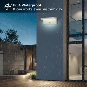 Brilagi - Lampă de perete LED TESSI pentru exterior cu senzor LED/10W/230V albă IP54