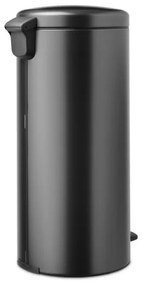 Cos de gunoi cu pedala Brabantia NewIcon 1008850, 30 L, Inchidere lina, Baza antiderapanta, Gri inchis