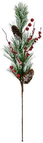 Ramură artificială de pin cu ornament, 75 cm