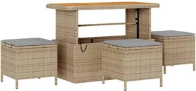 vidaXL Set de canapele pentru grădină 10 pcs Beige și gri deschis