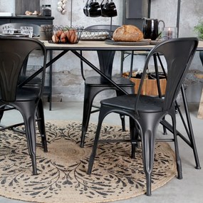 Scaun dining negru din fier Factory