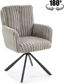 Scaun K572, gri - Vito 07, blana articiala/otel, 62x68x93 cm