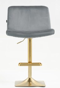 HR150KW Scaun Grafit din Catifea cu Bază Aurie