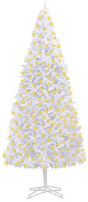 Brad de Craciun artificial cu LED-uri, alb, 400 cm 1, Alb, 400 x 190 cm
