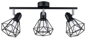 Plafonieră neagră ø 10 cm Varpu – Sollux